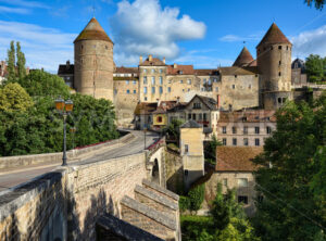 Medieval Old town of Semur en Auxois, Burgundy, France - GlobePhotos - royalty free stock images