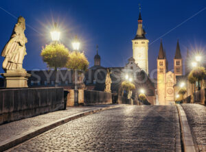 Old Main bridge in Wurzburg Old town, Germany - GlobePhotos - royalty free stock images