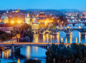 Prague city, bridges over Vltava river, Czech Republic - GlobePhotos - royalty free stock images