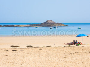 Sables d’Or les Pins beach in Brittany, France - GlobePhotos - royalty free stock images
