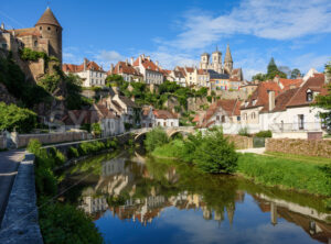 Semur en Auxois, Burgundy, France - GlobePhotos - royalty free stock images