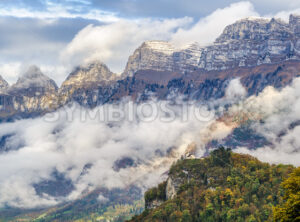 The Churfirsten mountain range in swiss Alps, Switzerland - GlobePhotos - royalty free stock images