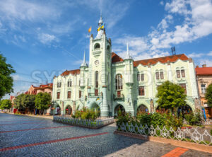Town Hall in Mukachevo city, west Ukraine - GlobePhotos - royalty free stock images