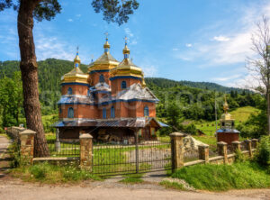 Wooden church in Carpathian mountains, Ukraine - GlobePhotos - royalty free stock images