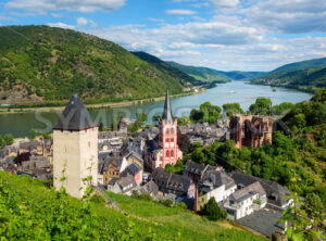 Bacharach on Rhein town, Rhine river, Germany