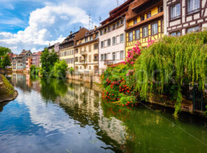 Colorful houses in Strassbourg city, Alsace, France