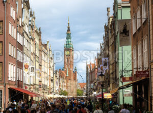 Dluga Street in the Old town center of Gdansk city, Poland