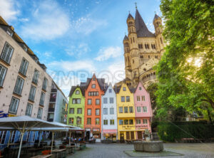 Historical fish market in Cologne city’s Old town, Germany