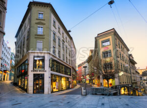 Lausanne pedestrian city center, Switzerland