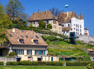 Nyon town in Valais, Switzerland