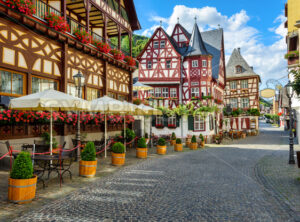 Old town center of Bacharach, Germany