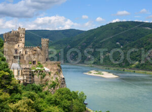 Panoramic view of Burg Rheinstein castle, Germany