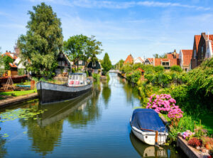 Picturesque Edam town in Netherlands