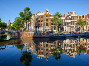 Prinsengracht canal in Amsterdam city, Netherlands