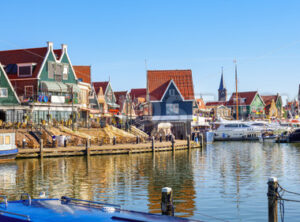 Volendam town on Markermeer Lake, Netherlands