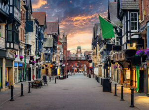 Historical Chester Old town center, England - GlobePhotos - royalty free stock images
