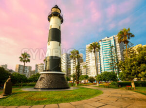 La Marina Lighthouse in Lima, Peru