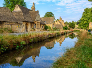 Lower Slaughter village in Cotswolds, England