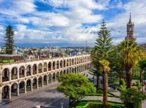 Main square of Arequipa Old town, Peru