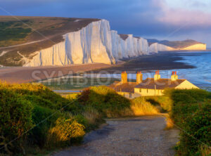 The Seven Sisters white cliffs, England