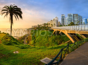 Malecon of Miraflores district in Lima, Peru