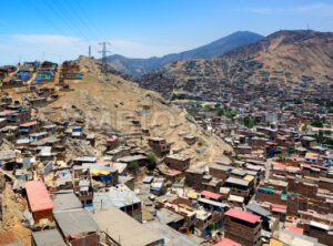 The slums area in Lima city, Peru