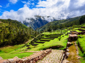 Chinchero archeological site in Sacred Valley, Cusco, Peru
