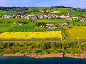 Nottwil town on Lake Sempach, Lucerne, Switzerland