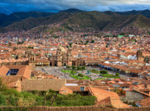 Panoramic view of Cusco city, Peru