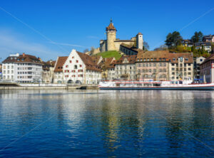 Schaffhausen Old town on Rhine river, Switzerland