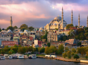 Suleymaniye mosque in Istanbul city, Turkey