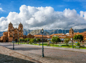 Plaza de Armas in the Old town of Cusco city, Peru