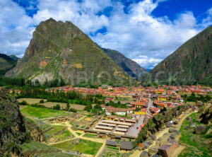 Ollantaytambo village in Sacred Valley, Cusco, Peru
