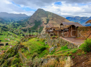 Pisac Inca ruins in Sacred Valley, Cusco, Peru