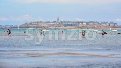 Bay of St Malo, Brittany, France Stock Photo