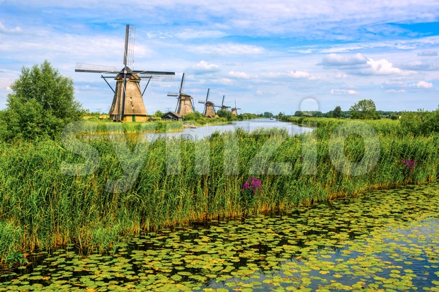 Kinderdijk windmills park, South Holland, Netherlands Stock Photo