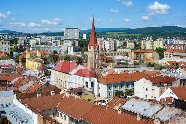 Historical and modern parts of Kosice city, Slovakia Stock Photo