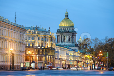 Saint Isaac cathedral in St Petersburg, Russia Stock Photo