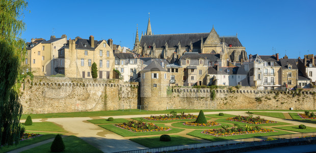 Historical Old town of Vannes, Brittany, France Stock Photo