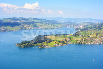 Lake Lucerne landscape in central Switzerland Stock Photo
