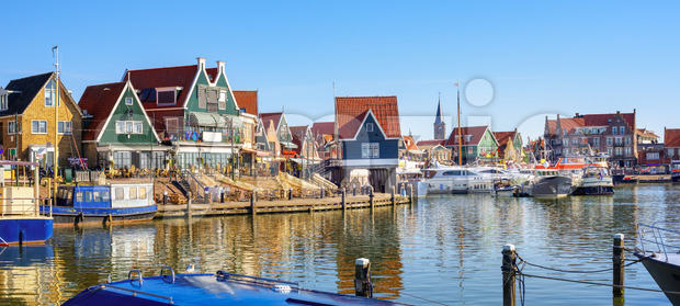 Volendam town on Markermeer Lake, Netherlands Stock Photo