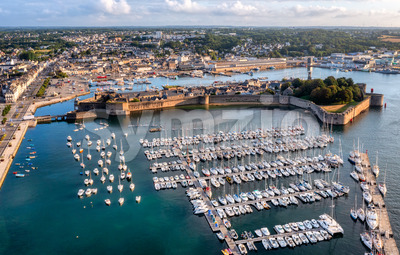 Concarneau walled Old town, Brittany, France Stock Photo