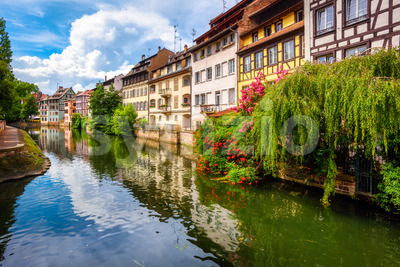 Colorful houses in Strassbourg city, Alsace, France Stock Photo