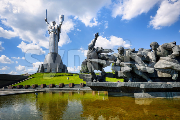 Motherland Monument in Kiev city, Ukraine Stock Photo