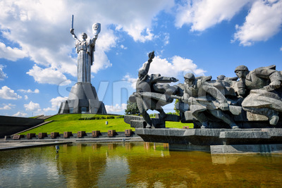 Motherland Monument in Kiev city, Ukraine Stock Photo