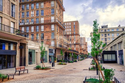 Central street of Le Havre, Normandy, France Stock Photo