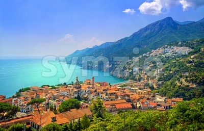 Salerno on Amalfi Coast south of Naples, Italy Stock Photo