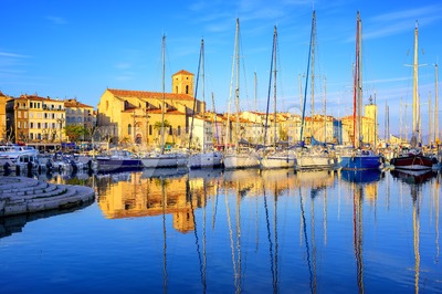 Yachts in old town port of La Ciotat, Marseilles, France Stock Photo