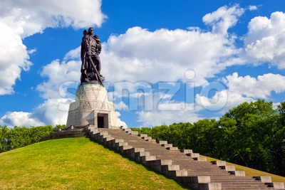 Soviet soldier monument at Treptow park, Berlin, Germany Stock Photo