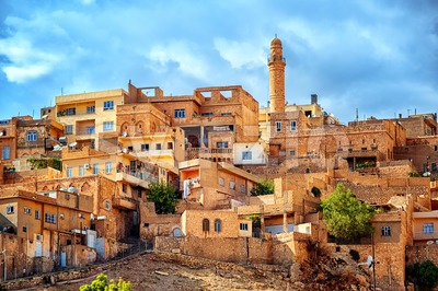 Traditional architecture in the old town of Mardin, Turkey Stock Photo